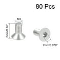 thumbnail image 2 of M3x6mm Flat Head Machine Screws Inner Hex Screw 304 Stainless Steel Fasteners Bolts 80 Pcs, 2 of 3