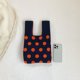 thumbnail image 3 of Bolsos De Mano Bolso de viaje de lunares de muñeca de punto informal simple y elegante para vacaciones de fin de semana, 3 of 8