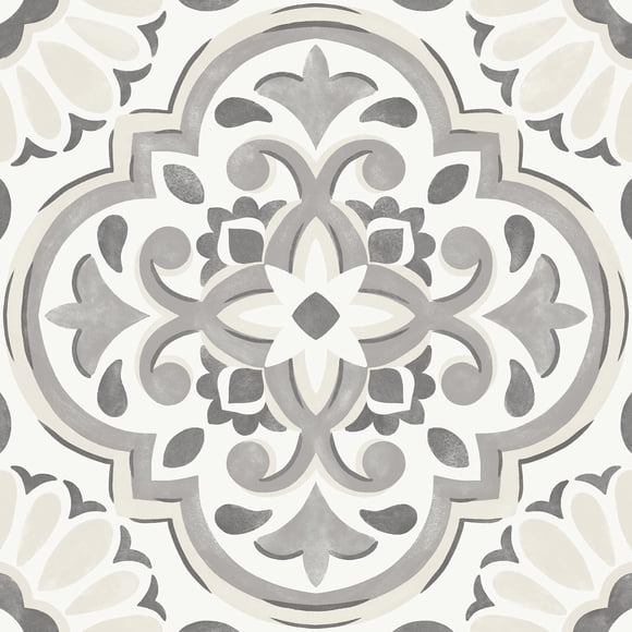 Baldosas para piso FloorPops FP3988 gris, adhesivas tipo peel and stick, 30 x 30 cm