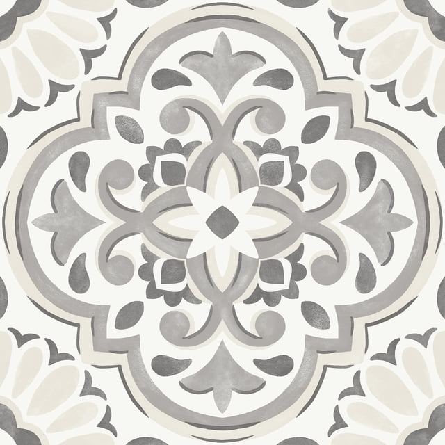 Baldosas para piso FloorPops FP3988 gris, adhesivas tipo peel and stick, 30 x 30 cm