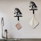 thumbnail image 5 of Colgador de pared con silueta de caballo negro para llaves, gancho de hierro para montar en la pared, organizador para la entrada para llaves, bolsos, sombreros y abrigos, 5 of 7