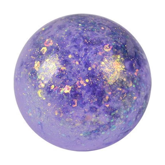 Kiddiway Stress Relief Squishy Toy Ball - Maltose Glitter Aurora, Slow Rising Squeeze, Soft Sensory for Stress, Glitter Squishy Stress Toy,Purple
