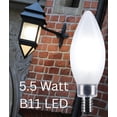 thumbnail image 4 of Satco S12495 LED Filament B11 Candle Light Bulbs 5.5W 120V 5000K E12 Candelabra Base Dimmable WET Location (10 Pack), 4 of 13