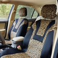 INFANZIA Leopard Car Seat Covers Cheetah Pattern Integrated Auto Seat