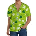 thumbnail image 3 of Haiem St Patrick's Day7 Men's Casual Shirts Short Sleeve Button Down Shirts Fashion Textured Summer Beach Shirt-X-Large, 3 of 7