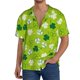 thumbnail image 1 of Balery St Patrick's Day7 Camisa Casual de Manga Corta con Botones para Hombre, Texturizada, Estilo Cubano, para Playa, Verano-XX-Large, 1 of 5