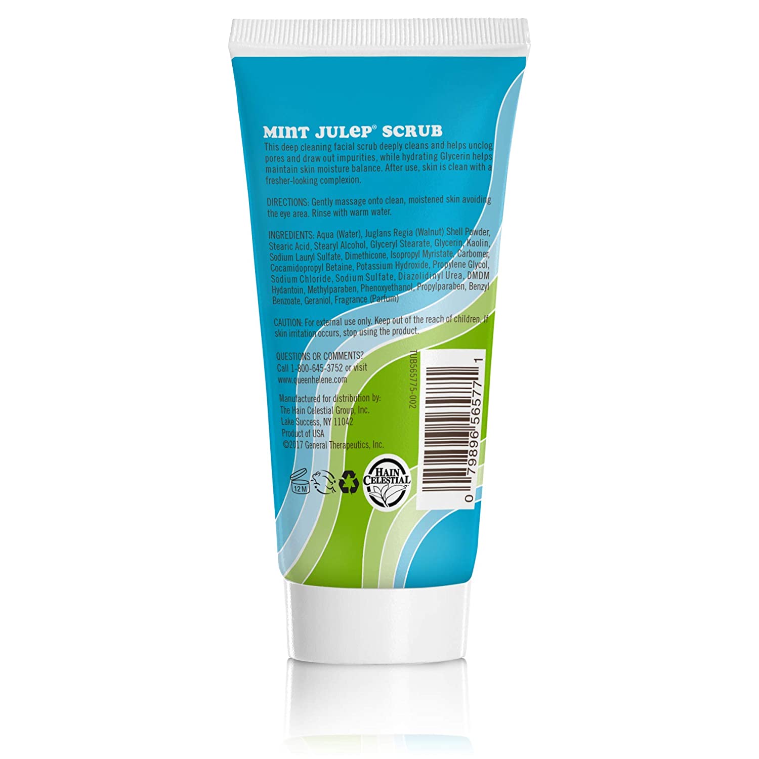 Pack of 4 New Queen Helene Facial Scrub, Mint Julep, 6 Oz (Packaging May Vary)
