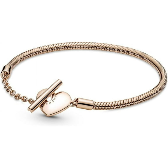 Pandora Moments Heart T-Bar Snake Chain Bracelet
