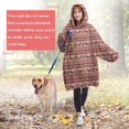 thumbnail image 4 of Wearable Oversized Blanket,Red Christmas Reindeer Pattern Wearable Blanket Hoodie for Adults,Cozy Hooded Blankets with Super Pockets,Super Warm Fuzzy Pullover for Women & Men, 4 of 6