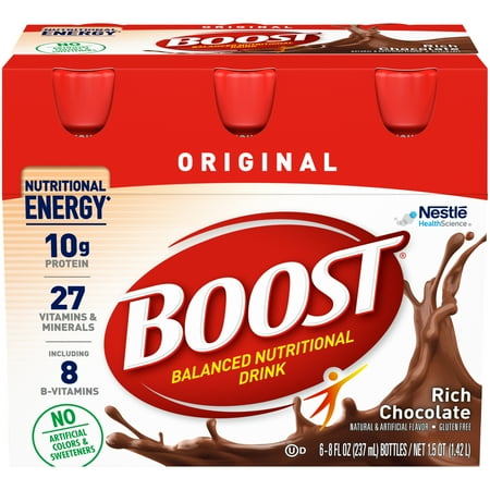 Boost Regular Nutritional Energy Drink Chocolate Lactose Free 8oz, 24 Case