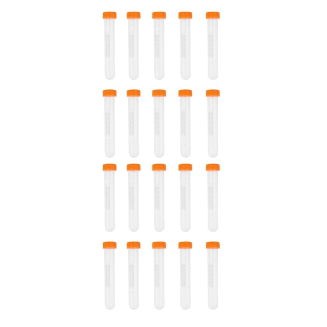20 piezas de tubo de centrífuga de plástico, de tubo de prueba de laboratorio, de contenedores ml, suministros de laboratorio shamjiam Tubos centrífugos graduados