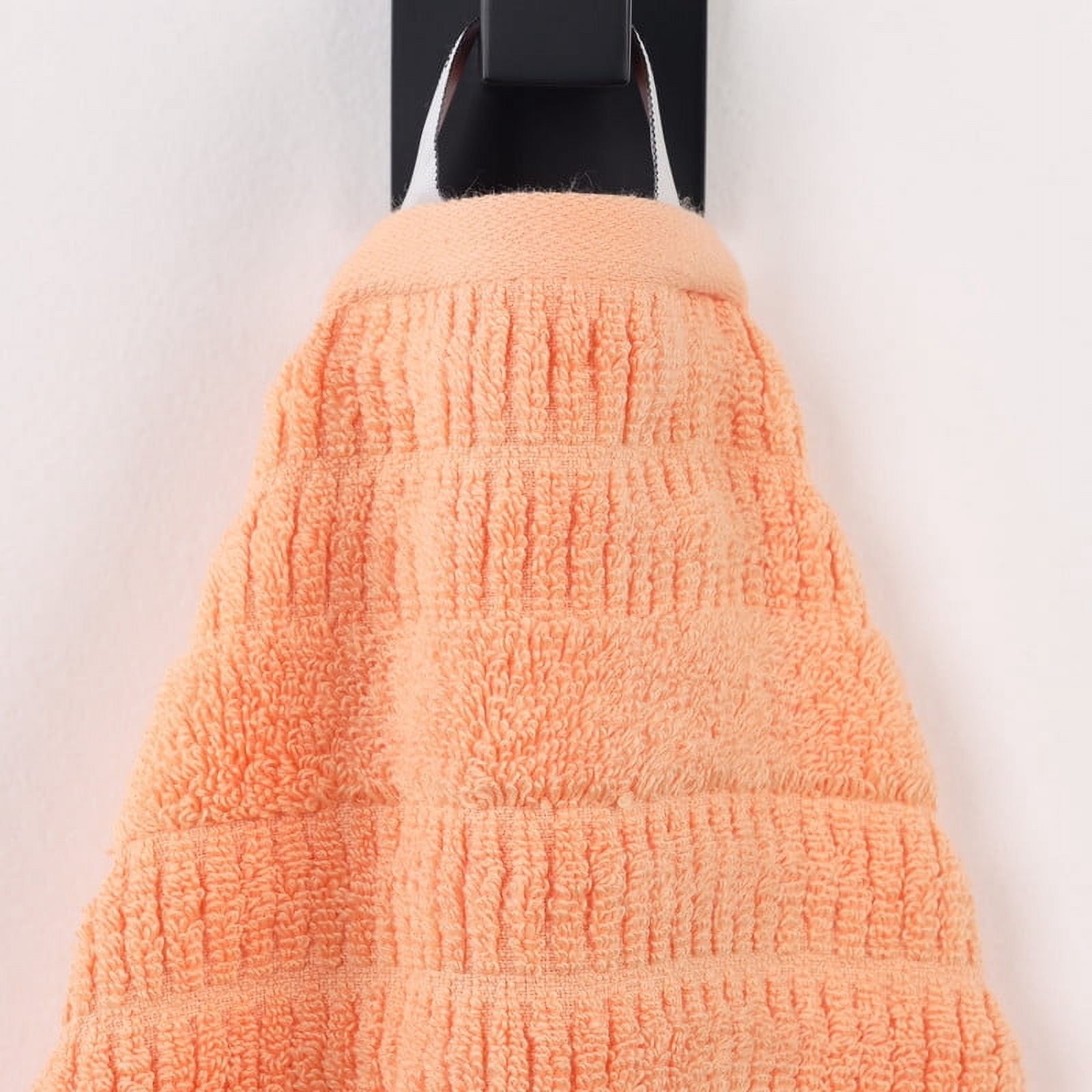 Superior Mika Smart Twist Cotton Medium Weight Bath Towels, Set of 2, Quick Dry Towels, Peach