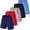 Black & Navy & Red & Blue & Silver, variant on Men's 5-Pack Performance Training Shorts With Zipper Pockets (Sizes, S to 2XL)