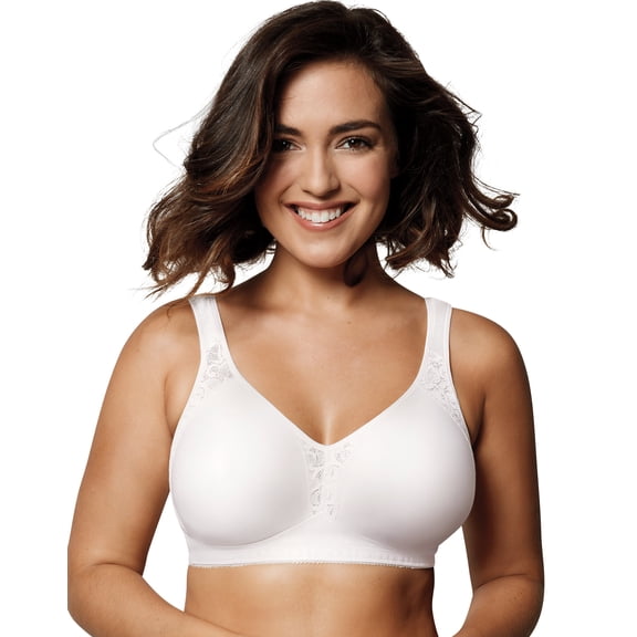 Playtex 18 Hour 4395 All-Around Smoothing Wirefree Bra White 36C Women's