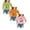 Pink 1PCS & Orange 1PCS & Light Green 1PCS, variant on XEGLSBU 3 Pack Kids Girls Cute Graphic Print Summer Round Neck Short Sleeve Tee Casual T-Shirt (Size 9-10 Years)