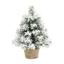 JeashCHAT Artificial Mini Christmas Tree, Small Xmas Pine Tree, Tabletop Christmas Tree, Christmas Decorations Indoor Home Holiday Party Desktop Decor, 13.78 Inch