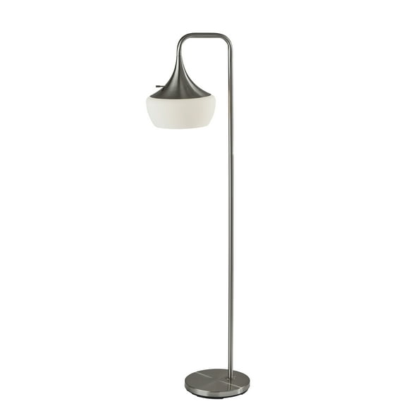 Adesso Home Eliza Metal Floor Lamp in Brushed Steel