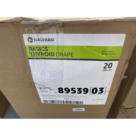 Halyard 89539 Basics Thyroid Drape 76 W X 124 L Inch Sterile (CASE OF 20)