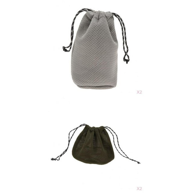 4x 3D Bolsa de Malla Cierre de Cordón de Doble Dirección Organizador de Utensilios Tazones, Platos, Cubiertos kusrkot Bolsa de malla con cordón