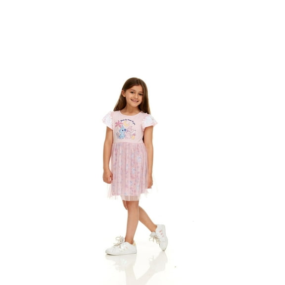 Disney Toddler Stitch & Angel Sequin Sleeve Tulle Dress-Girls Sizes 2-6X, Pink02