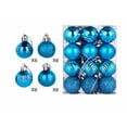 thumbnail image 3 of BNNG Christmas Ball Ornaments Set（24 pcs）- Hanging Christmas Tree Ball Decorations in 4 Styles Shatterproof No Color Fading for Xmas Holiday (Multicolor Choose), 3 of 9