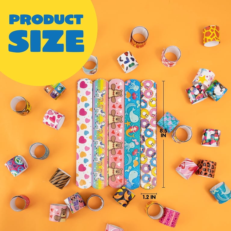 Joyfy Slap Bracelets Party Favors, 144 Pcs, 36 Designs photo 7