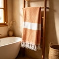 thumbnail image 5 of Beach Towel Oversized 39x71 Inch Soft Cotton Peshtemal Turkish Beach Towel with Fringes for Beach Pool and Summer Vacation, 5 of 7