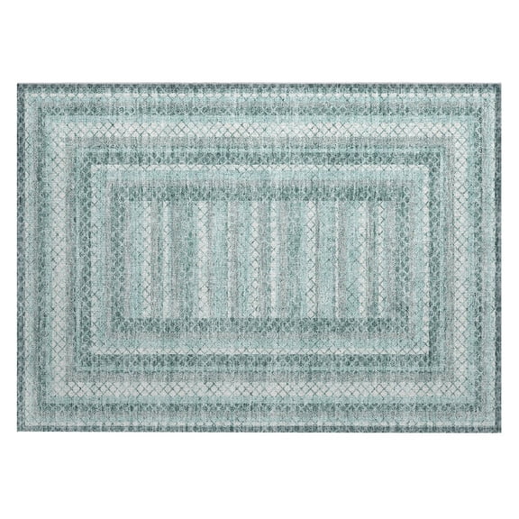 Dalyn Rugs Machine Washable Indoor/Outdoor Chantille Teal 1'8" x 2'6" Rug