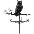 thumbnail image 2 of Metal Weathervane Owl Stainless Steel Garden Stake Retro Weather, 2 of 4