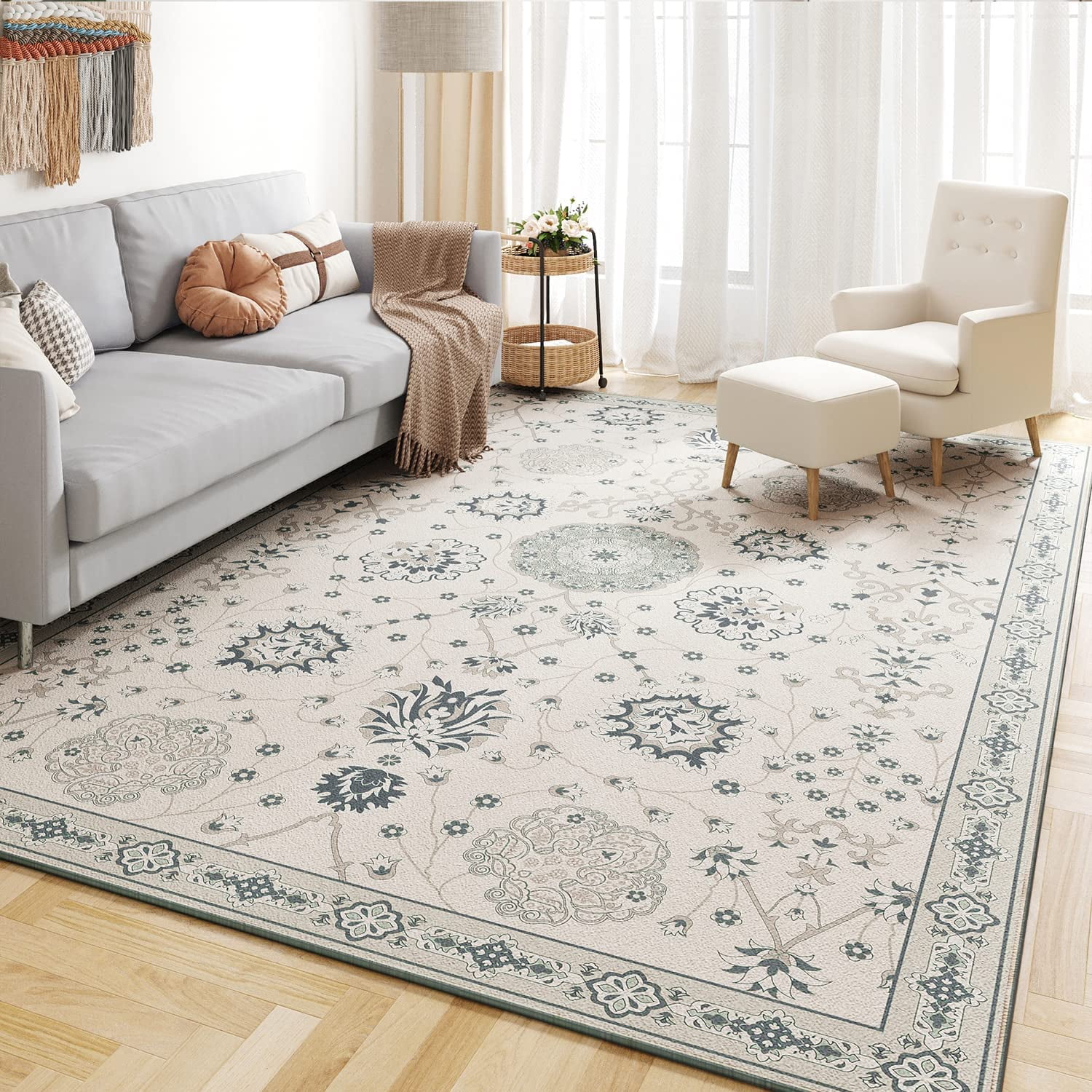 MontVoo Area Rugs for Living Room 8'x10' Washable Rugs Oriental Persian