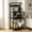 Gray, variant on Betcozy Baker's Rack with Power Outlet, 4-Tier Kitchen Storage Shelf with Waterproof & Anti-Scratch Desktop, Industrial Coffee Bar Station for Microwave, 23.6" Wide, Gray