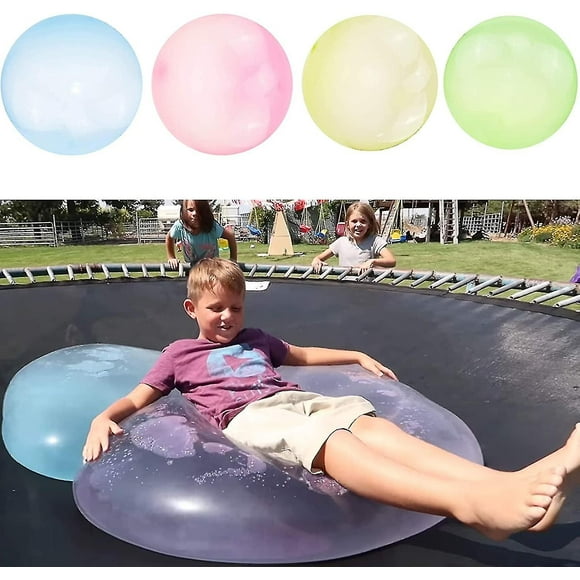 Kids Bubble Ball Toy Giant Inflatable Water Beach Rubber Ball Jelly Balloon Blue Balls-siniker