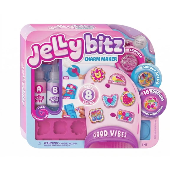 ArtSkills JellyBitz DIY Charm Maker Craft Kit for Kids - Good Vibes