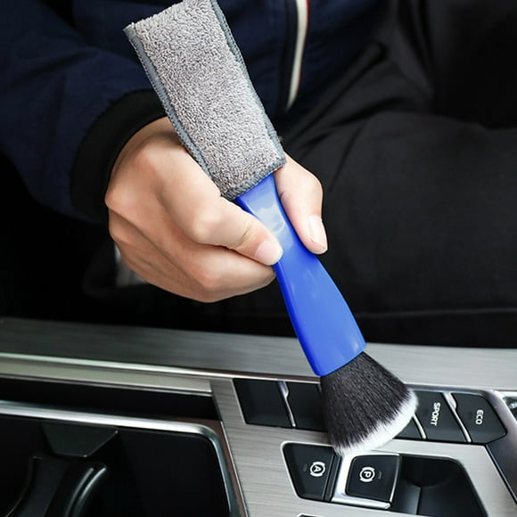 Dvkptbk Atmosphere Outlet Cleaning Brush for Car Atmosphere Conditioner, Interior Cleaning Brush for Car Washing, Replaceable Cloth Cover Soft Bristle Dusting Brush Cleaning Brush on Clearance
