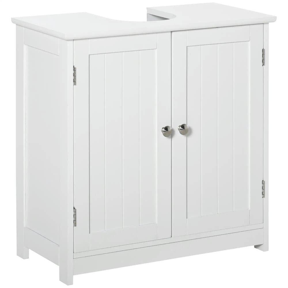 Topcobe Bathroom Vanities, Bathroom Sink Cabinets with U-Shape Cut-Out and Adjustable Internal Shelf, Indoor Modern Furniture for Bathroom, White