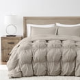 thumbnail image 3 of TRULY SOFT Oversized Puffer Beige Full/Queen 3 Piece Comforter Set, Solid Color Themed, Oeko-TEX Certified Confidence, 3 of 10