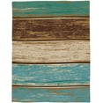 thumbnail image 5 of Retro Rustic Wood Texture Super Soft Throw Blankets Teal Green Brown Fluffy Fuzzy Flannel Bed Blanket Decorative for Home Sofa Couch Chair Living Bedroom (50x60 Inch), 5 of 6