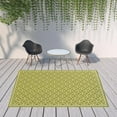 thumbnail image 2 of HomeRoots 507416 8 x 11 ft. Green Geometric Stain Resistant Indoor & Outdoor Rectangle Area Rug, 2 of 5