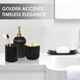 thumbnail image 3 of Set de accesorios de baño Kukikan Black Glass 4 piezas, 3 of 8