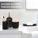 thumbnail image 3 of Set de accesorios de baño Kukikan Black Glass 4 piezas, 3 of 8
