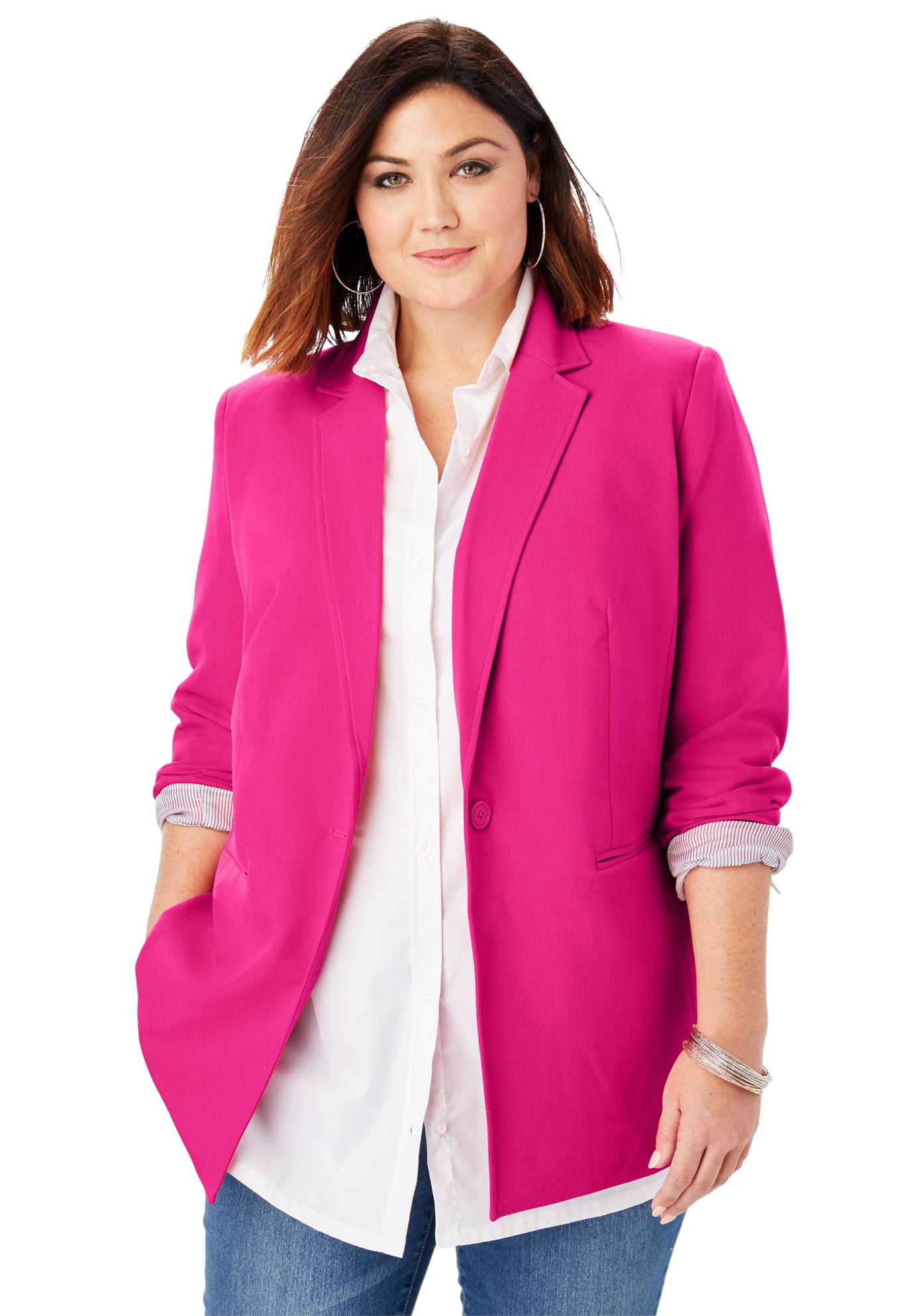 plus pink blazer