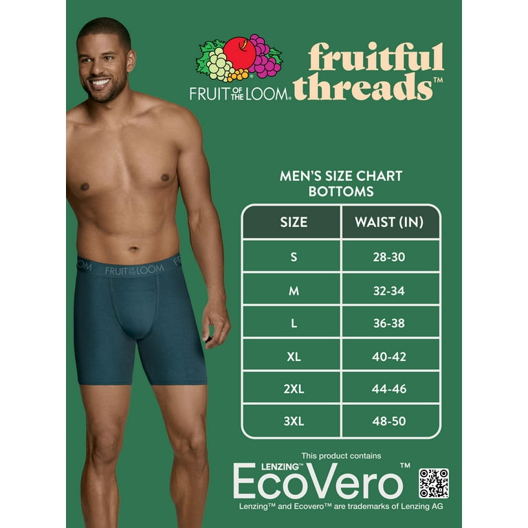 Fruit of the Loom Men s Fruitful Threads Boxer Briefs 3 Pack