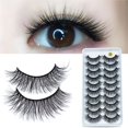 thumbnail image 2 of EIMELI 10 Pairs 3D Natural Eyelash Extensions Fluffy Curly False Eyelashes for Beauty, 2 of 9
