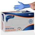 thumbnail image 5 of SereneLife 100 Pcs. Soft Industrial Gloves - Nitrile and Vinyl Gloves Powder Free Disposable Gloves (Medium Size), 5 of 6