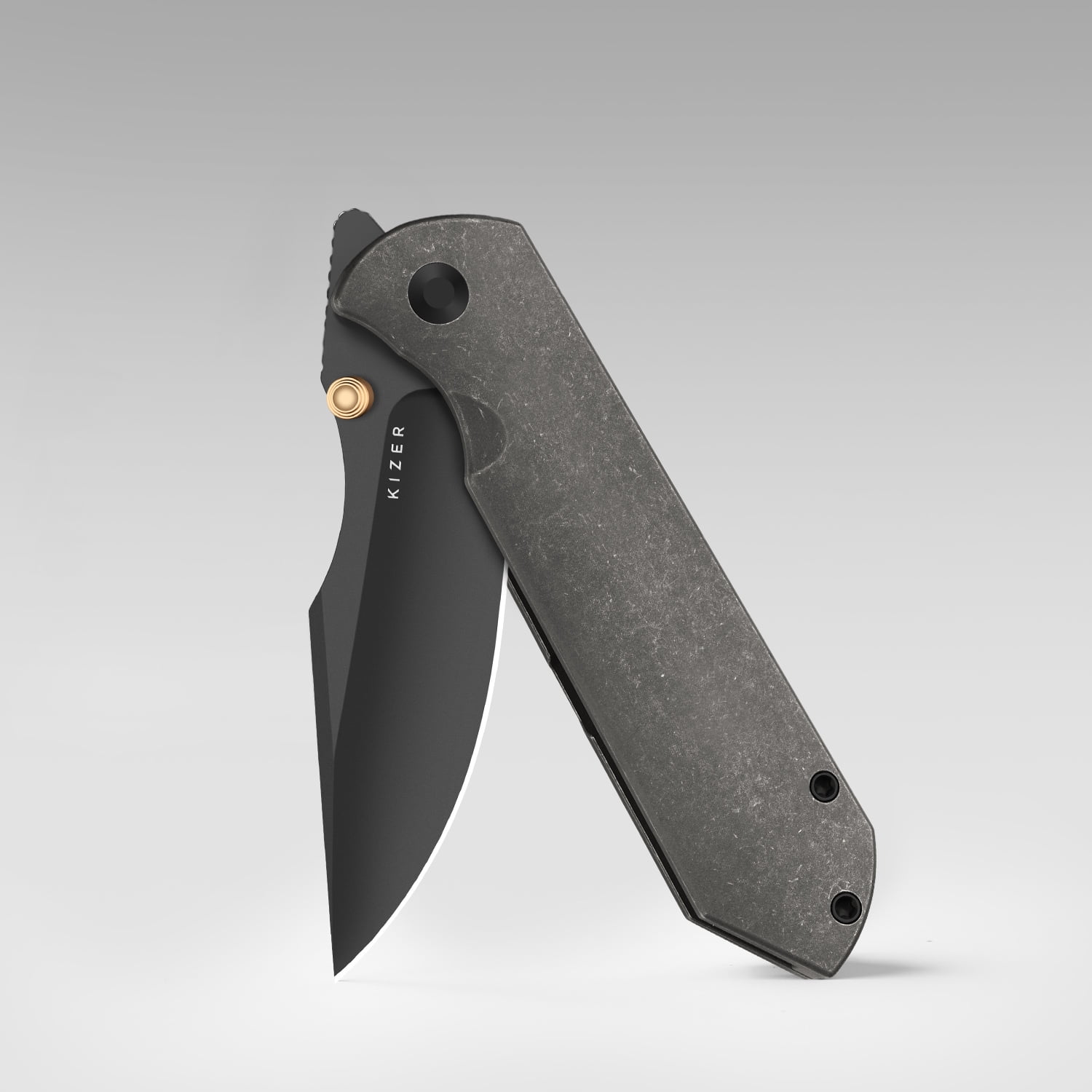 Kizer Harpoon Fold Folding Pocket Knife Elmax Blade Titanium Handle Ki4784A3