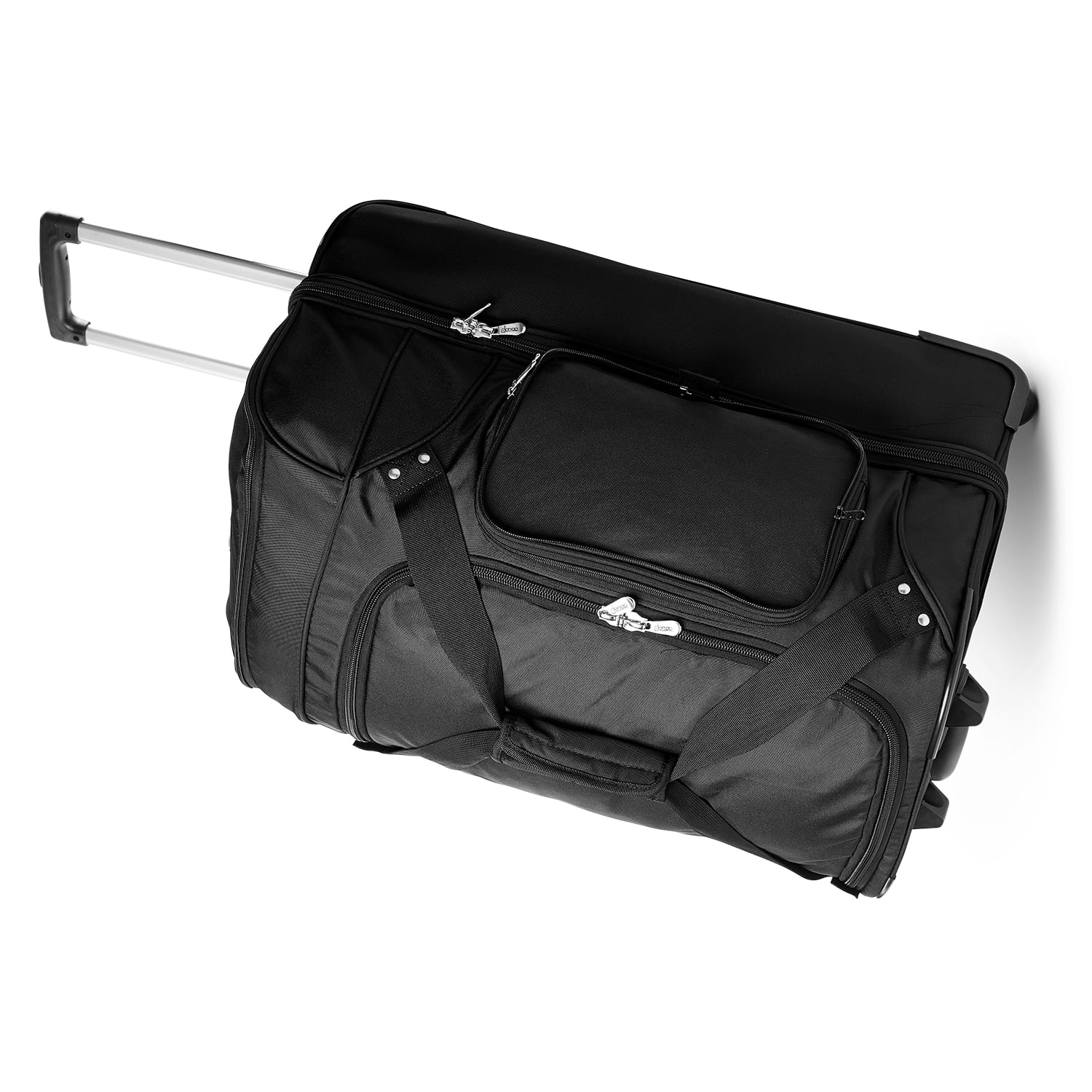 MOJO Georgia Bulldogs Black 27'' 2-Wheel Drop Bottom Rolling Duffel Bag