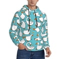 thumbnail image 2 of Picia Cartoon Funny Goose Pattern Casual Men's Hoodie - Lightweight Hooded Sweatshirt with Kangaroo Pocket, Comfortable Pullover for Everyday, Travel-Large, 2 of 7