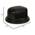 thumbnail image 7 of Carlisle Sanitary Maintenance B642224 44 & 55 gal Bronco Round Trash Can Dome Lid with Hinged Door - Black, 7 of 7