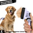 thumbnail image 4 of 3PCS Self Cleaning Slicker Brush & Pet Grooming Rake & Flea Comb for Dogs,Cats and Horses | Double-Sided Dematting Comb & Skin Friendly Deshedding Grooming Tool | Pet Supplies(Light Purple), 4 of 14
