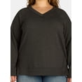 thumbnail image 4 of Terra & Sky Women's Plus Size Sweatshirt with Long Sleeves, Sizes 0X-4X, 4 of 5
